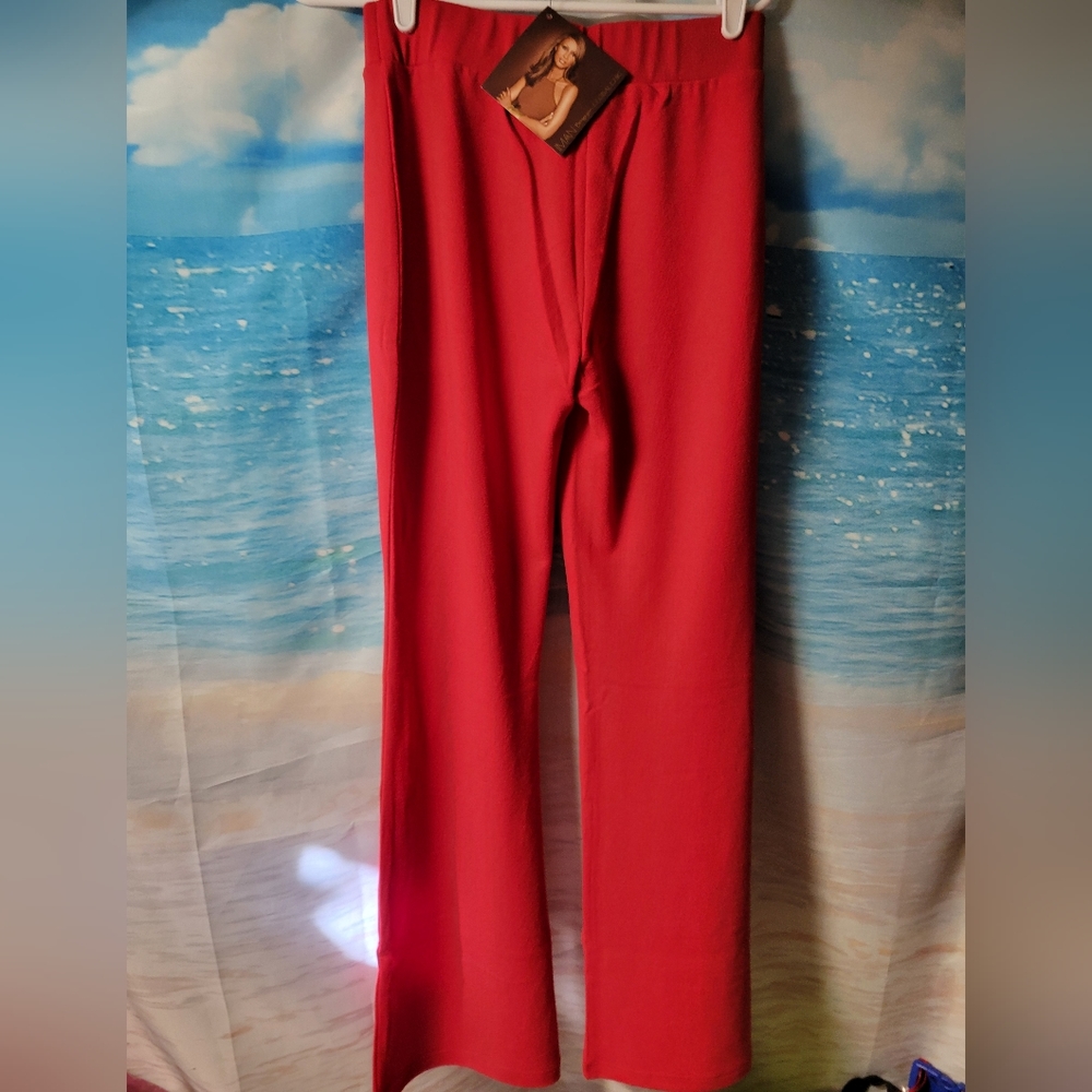 Iman NWT Ladies‎ Size Small Red Elastic Waist Pants - Picture 2 of 6